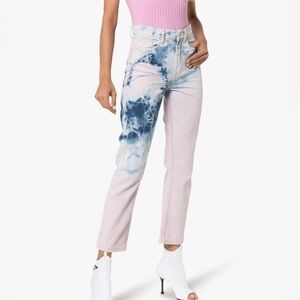 Ashley Williams Ex Boyfriend Pink & Blue Tie Dye Jeans Size Small